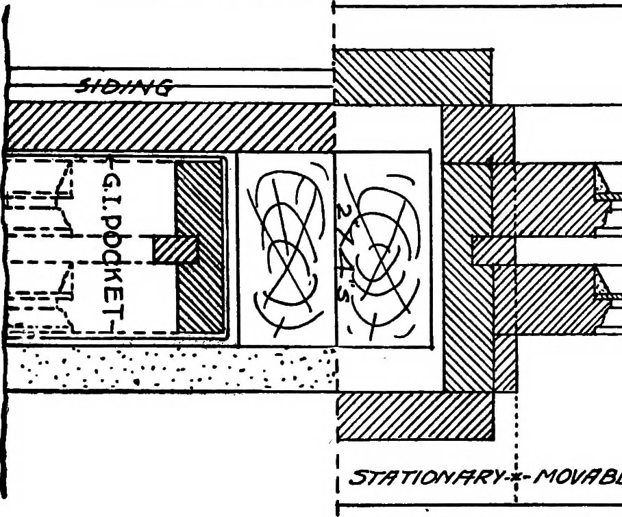 An illustration from Radford's portfolio of details of building construction; a remarkable and unique collection of full-page plates, accurately drawn and reproduced to exact scale. Complete details for every style of interior trim, including special built-in features, 1911, leaf 163