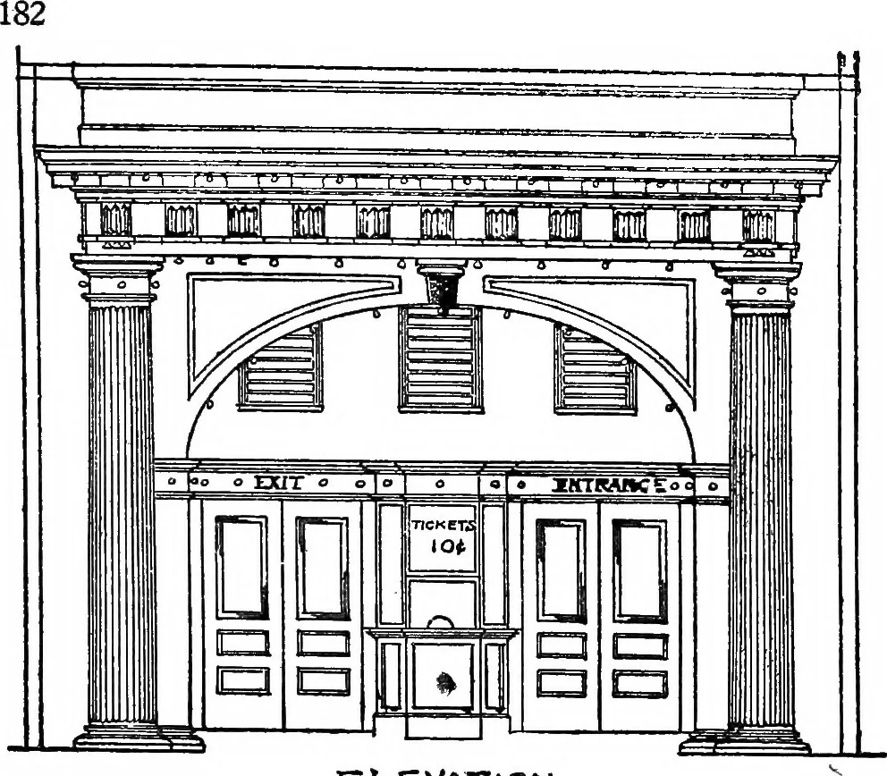 An illustration from Radford's portfolio of details of building construction; a remarkable and unique collection of full-page plates, accurately drawn and reproduced to exact scale. Complete details for every style of interior trim, including special built-in features, 1911, leaf 185