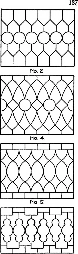 An illustration from Radford's portfolio of details of building construction; a remarkable and unique collection of full-page plates, accurately drawn and reproduced to exact scale. Complete details for every style of interior trim, including special built-in features, 1911, leaf 190