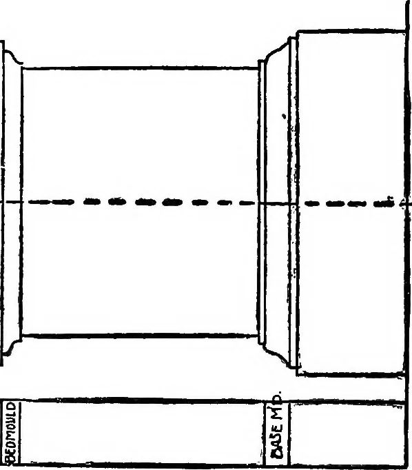 An illustration from Radford's portfolio of details of building construction; a remarkable and unique collection of full-page plates, accurately drawn and reproduced to exact scale. Complete details for every style of interior trim, including special built-in features, 1911, leaf 195