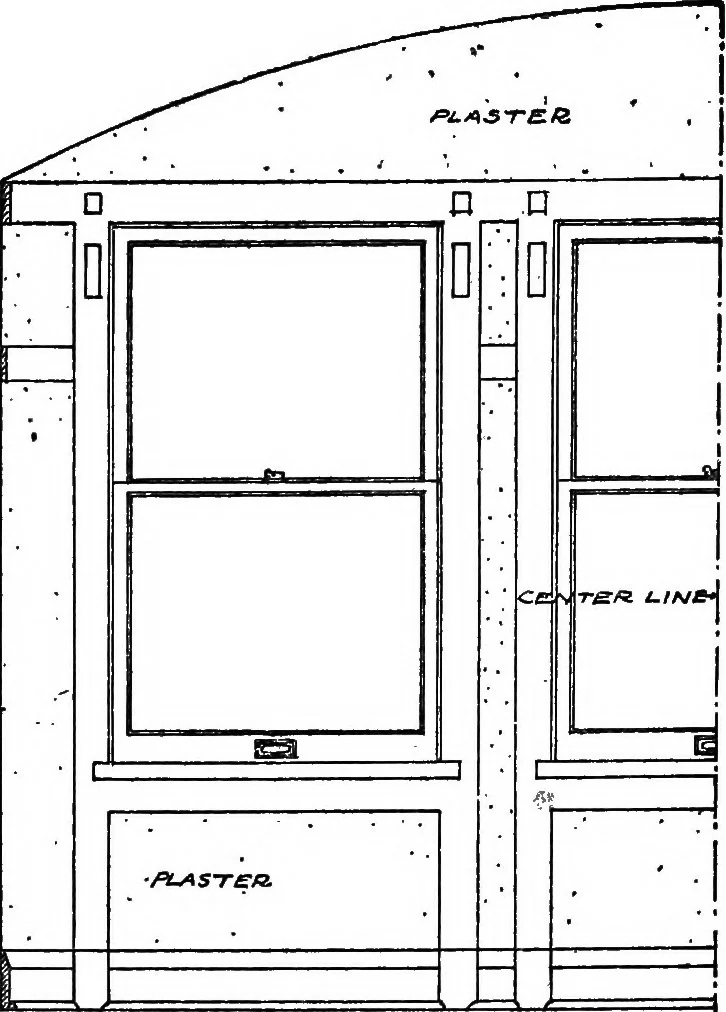An illustration from Radford's portfolio of details of building construction; a remarkable and unique collection of full-page plates, accurately drawn and reproduced to exact scale. Complete details for every style of interior trim, including special built-in features, 1911, leaf 21