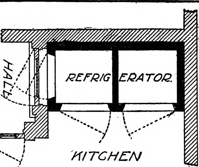 An illustration from Radford's portfolio of details of building construction; a remarkable and unique collection of full-page plates, accurately drawn and reproduced to exact scale. Complete details for every style of interior trim, including special built-in features, 1911, leaf 27