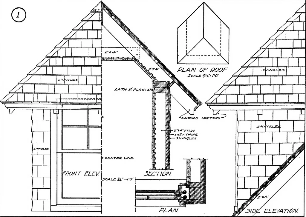 An illustration from Radford's portfolio of details of building construction; a remarkable and unique collection of full-page plates, accurately drawn and reproduced to exact scale. Complete details for every style of interior trim, including special built-in features, 1911, leaf 33