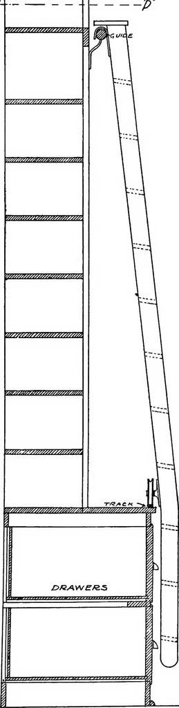 An illustration from Radford's portfolio of details of building construction; a remarkable and unique collection of full-page plates, accurately drawn and reproduced to exact scale. Complete details for every style of interior trim, including special built-in features, 1911, leaf 46