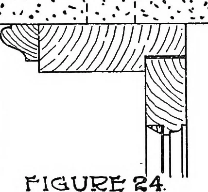 An illustration from Radford's portfolio of details of building construction; a remarkable and unique collection of full-page plates, accurately drawn and reproduced to exact scale. Complete details for every style of interior trim, including special built-in features, 1911, leaf 55