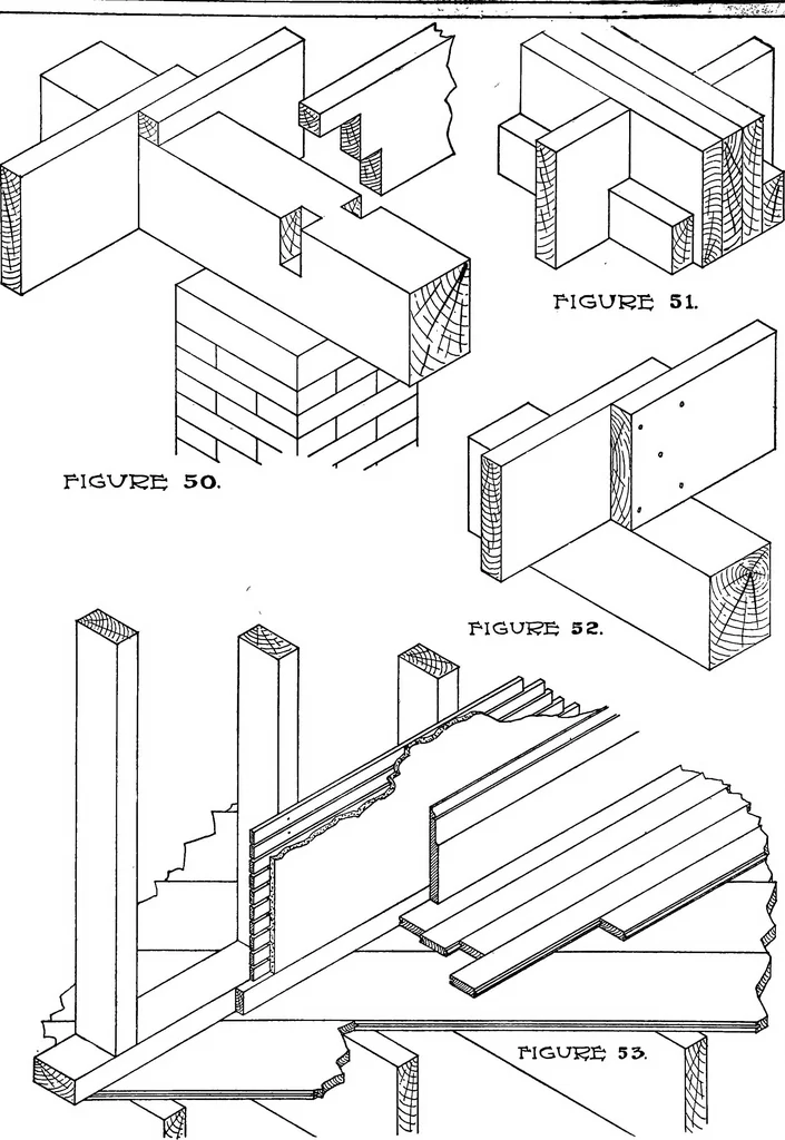 An illustration from Radford's portfolio of details of building construction; a remarkable and unique collection of full-page plates, accurately drawn and reproduced to exact scale. Complete details for every style of interior trim, including special built-in features, 1911, leaf 60