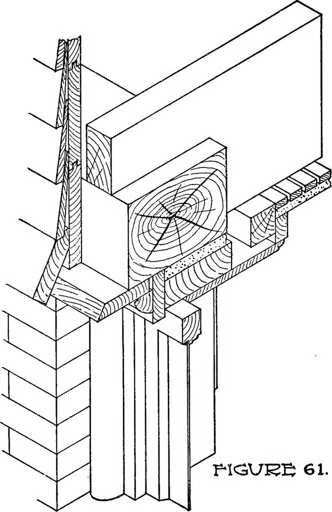 An illustration from Radford's portfolio of details of building construction; a remarkable and unique collection of full-page plates, accurately drawn and reproduced to exact scale. Complete details for every style of interior trim, including special built-in features, 1911, leaf 62