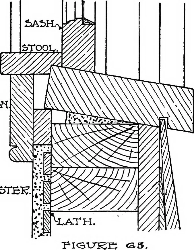 An illustration from Radford's portfolio of details of building construction; a remarkable and unique collection of full-page plates, accurately drawn and reproduced to exact scale. Complete details for every style of interior trim, including special built-in features, 1911, leaf 63