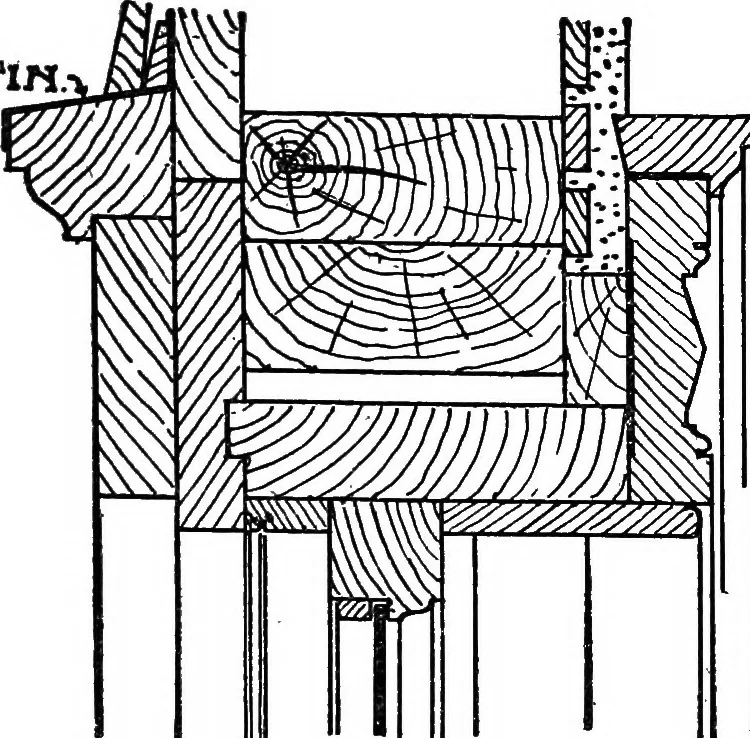 An illustration from Radford's portfolio of details of building construction; a remarkable and unique collection of full-page plates, accurately drawn and reproduced to exact scale. Complete details for every style of interior trim, including special built-in features, 1911, leaf 67