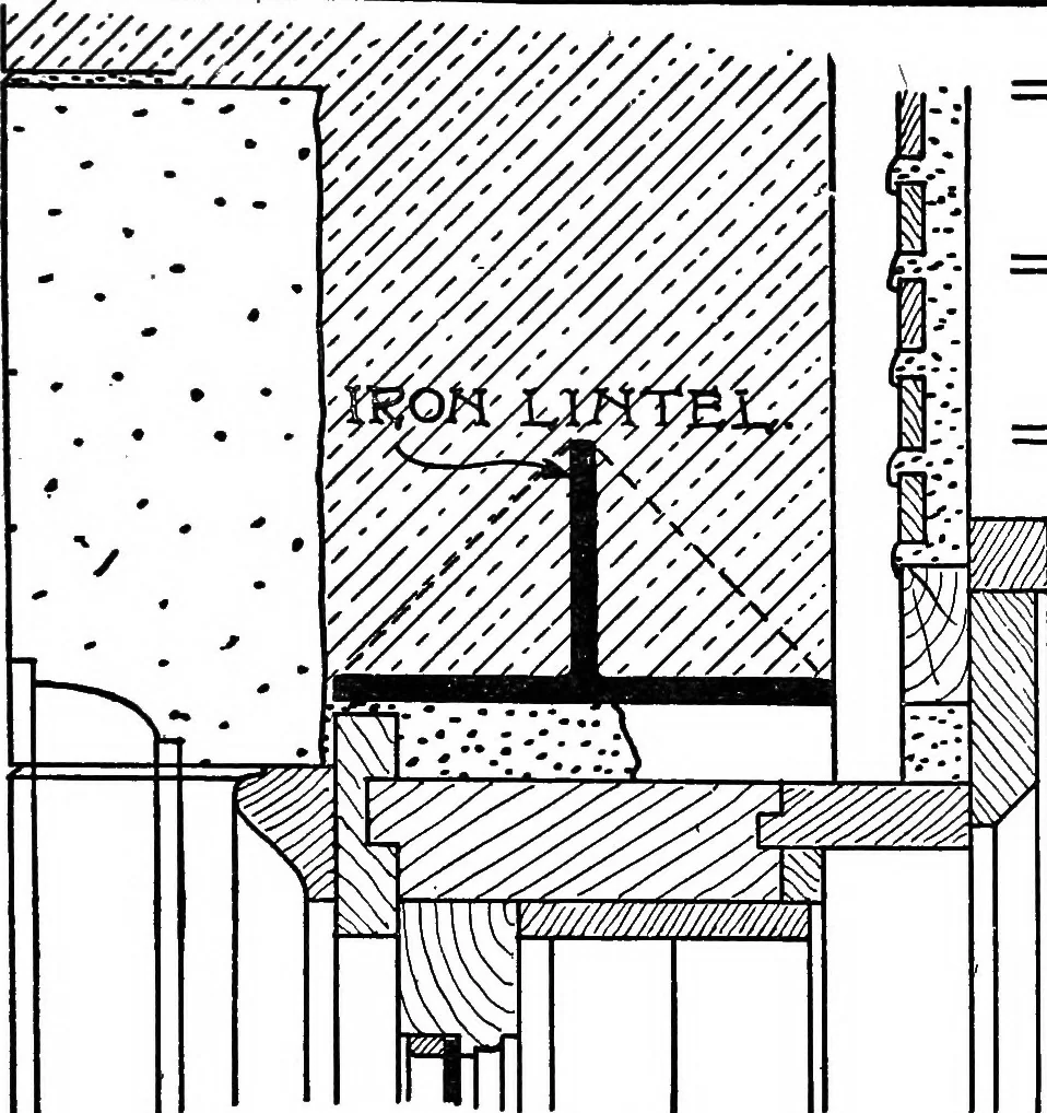 An illustration from Radford's portfolio of details of building construction; a remarkable and unique collection of full-page plates, accurately drawn and reproduced to exact scale. Complete details for every style of interior trim, including special built-in features, 1911, leaf 75