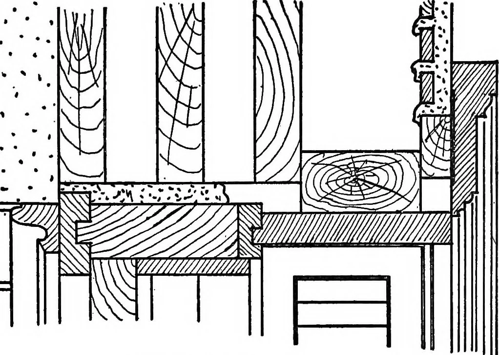 An illustration from Radford's portfolio of details of building construction; a remarkable and unique collection of full-page plates, accurately drawn and reproduced to exact scale. Complete details for every style of interior trim, including special built-in features, 1911, leaf 76
