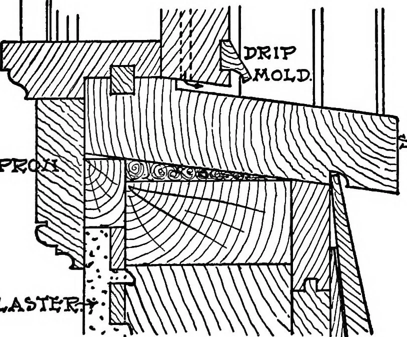 An illustration from Radford's portfolio of details of building construction; a remarkable and unique collection of full-page plates, accurately drawn and reproduced to exact scale. Complete details for every style of interior trim, including special built-in features, 1911, leaf 83
