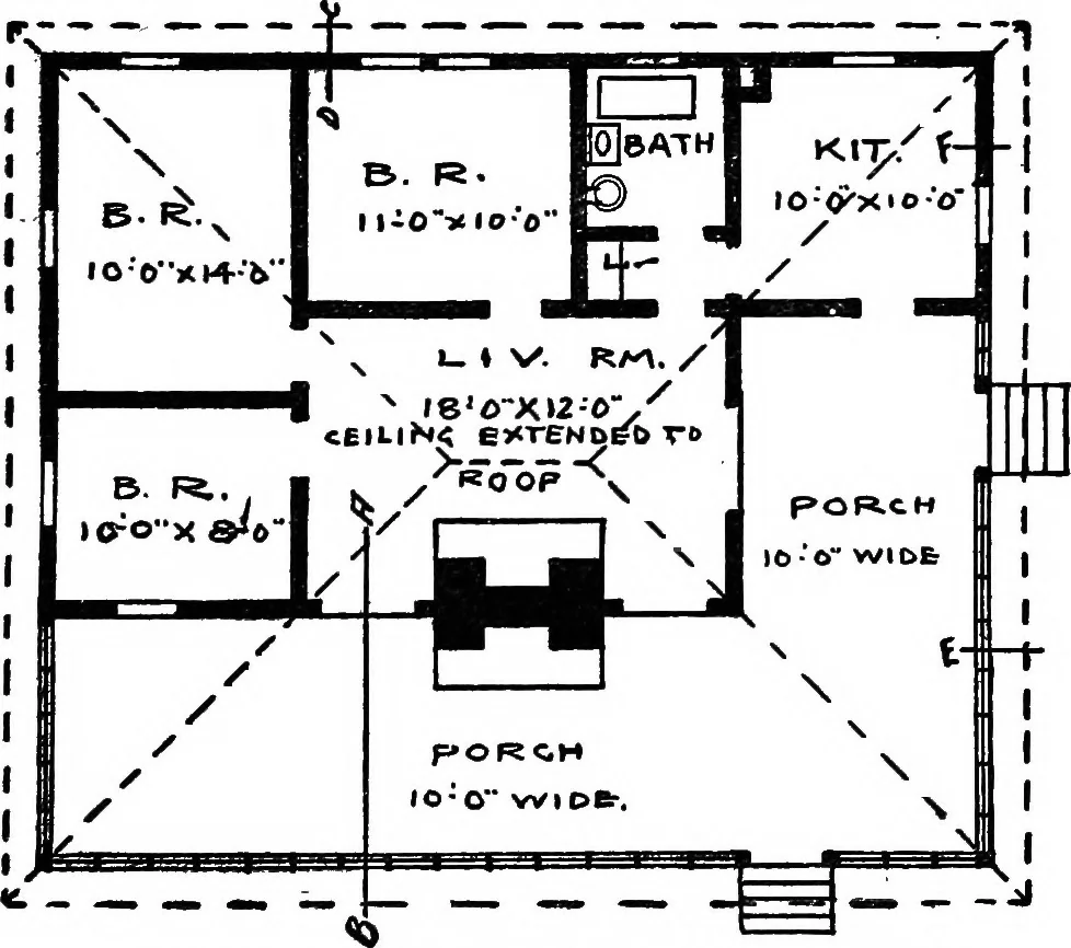 An illustration from Radford's portfolio of details of building construction; a remarkable and unique collection of full-page plates, accurately drawn and reproduced to exact scale. Complete details for every style of interior trim, including special built-in features, 1911, leaf 97