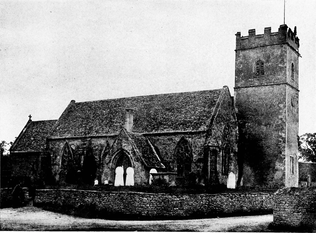 An illustration from The English village church; exteriors and interiors, 1921, leaf 108