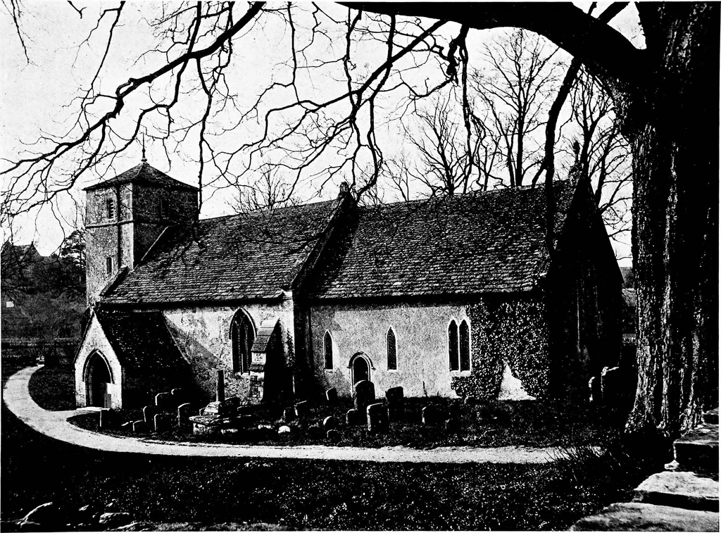 An illustration from The English village church; exteriors and interiors, 1921, leaf 112