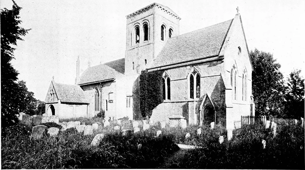 An illustration from The English village church; exteriors and interiors, 1921, leaf 168