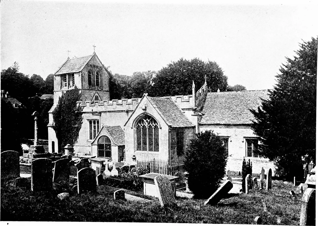 An illustration from The English village church; exteriors and interiors, 1921, leaf 198