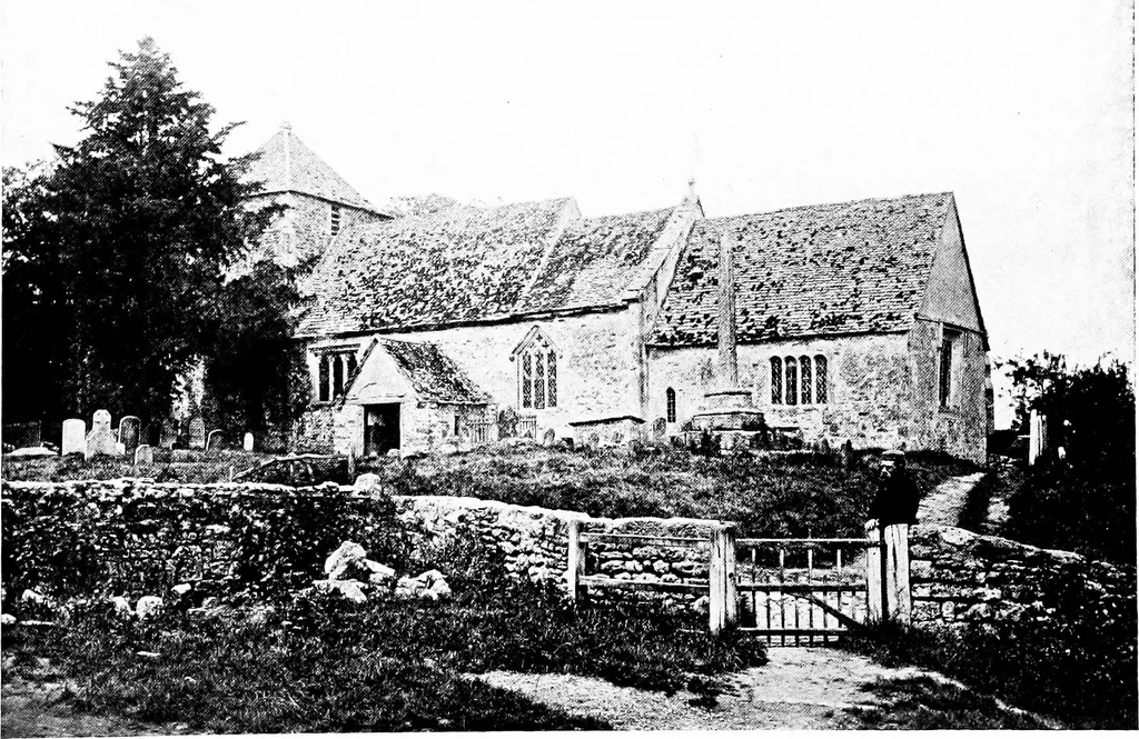 An illustration from The English village church; exteriors and interiors, 1921, leaf 202