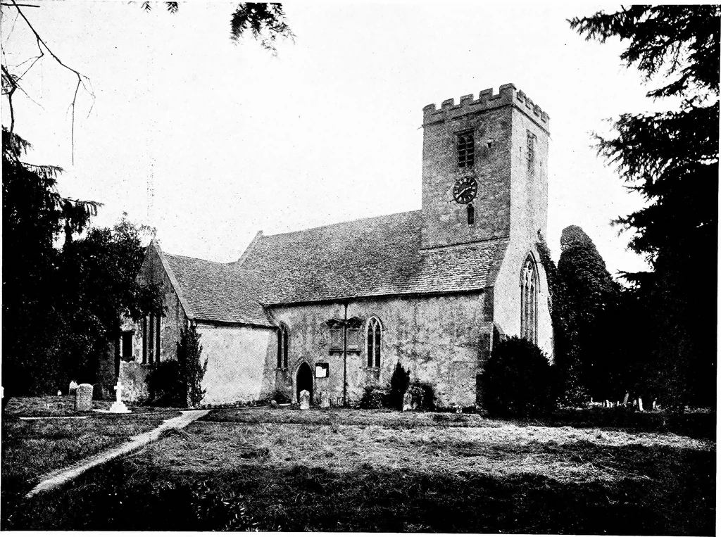 An illustration from The English village church; exteriors and interiors, 1921, leaf 204