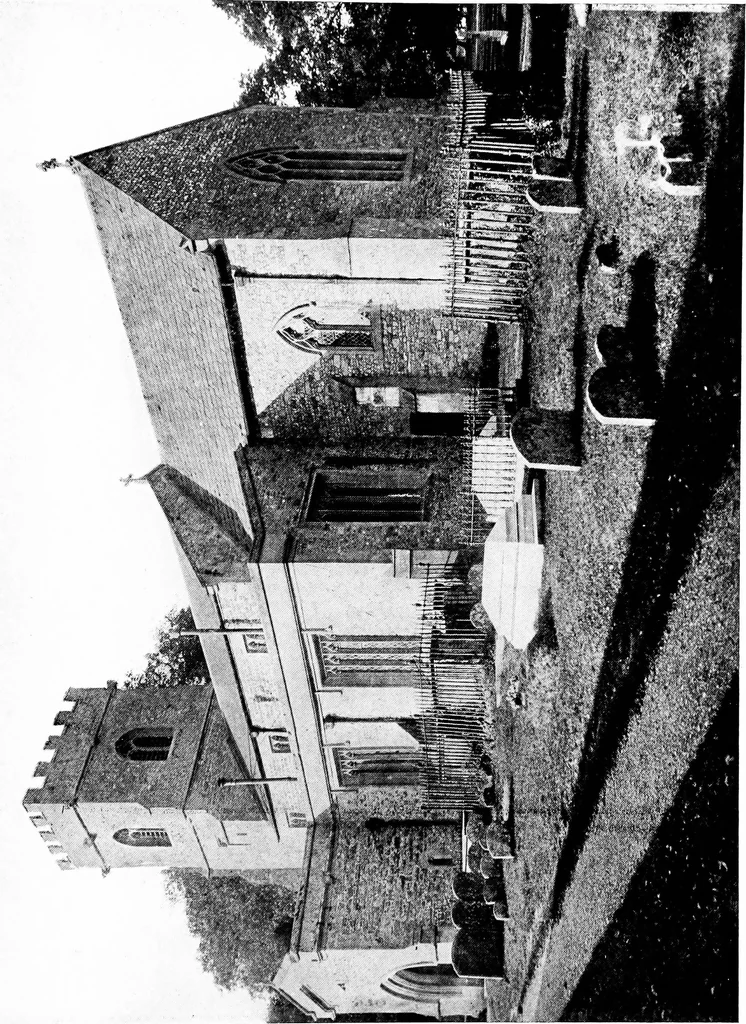 An illustration from The English village church; exteriors and interiors, 1921, leaf 206