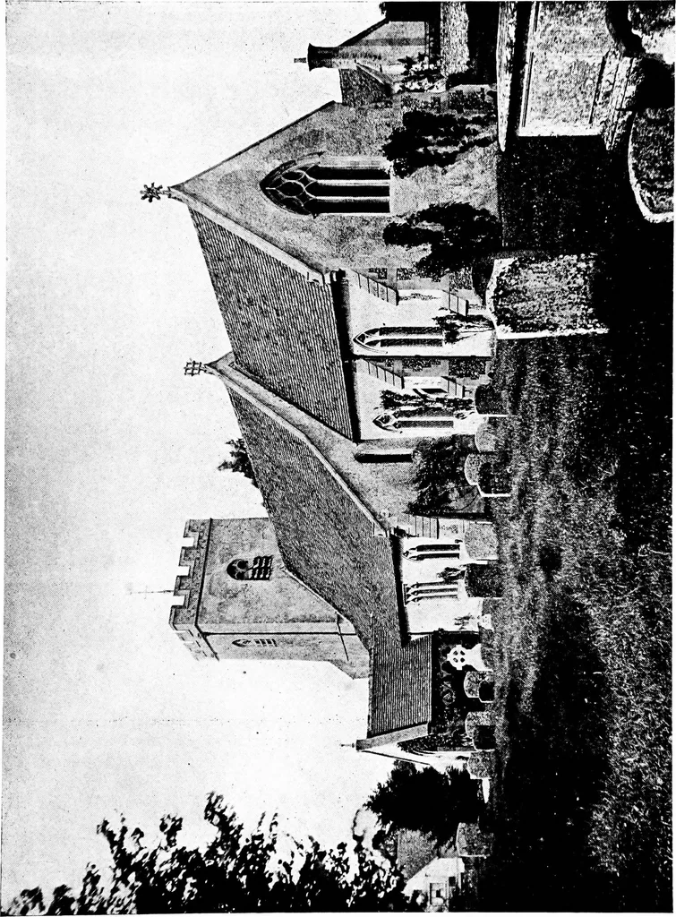 An illustration from The English village church; exteriors and interiors, 1921, leaf 220