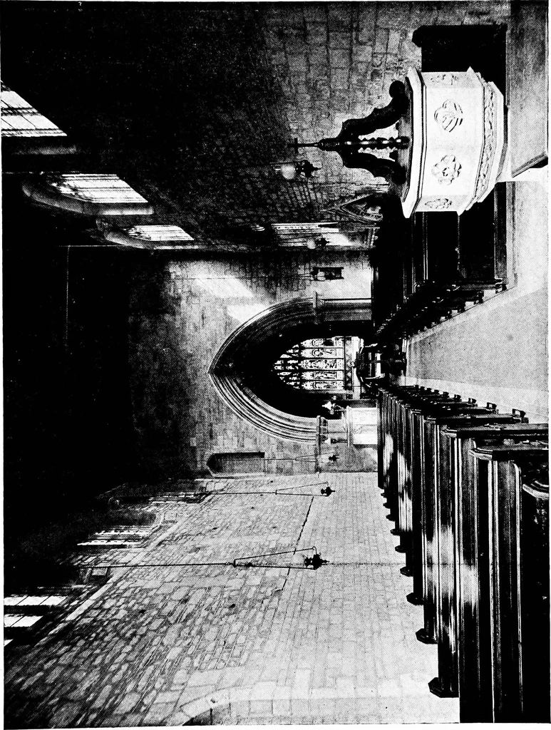 An illustration from The English village church; exteriors and interiors, 1921, leaf 254