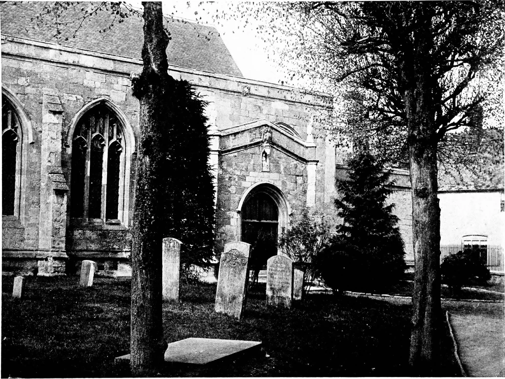 An illustration from The English village church; exteriors and interiors, 1921, leaf 34