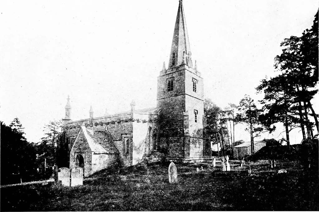 An illustration from The English village church; exteriors and interiors, 1921, leaf 36