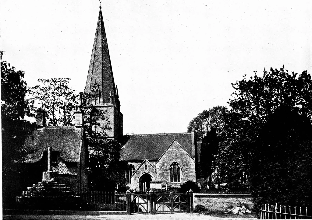 An illustration from The English village church; exteriors and interiors, 1921, leaf 66