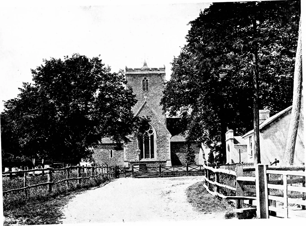 An illustration from The English village church; exteriors and interiors, 1921, leaf 92