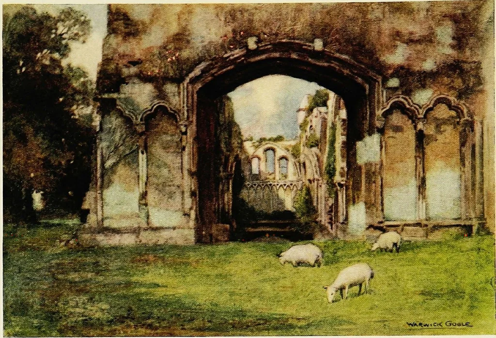 An illustration from The greater abbeys of England, 1908, leaf 162