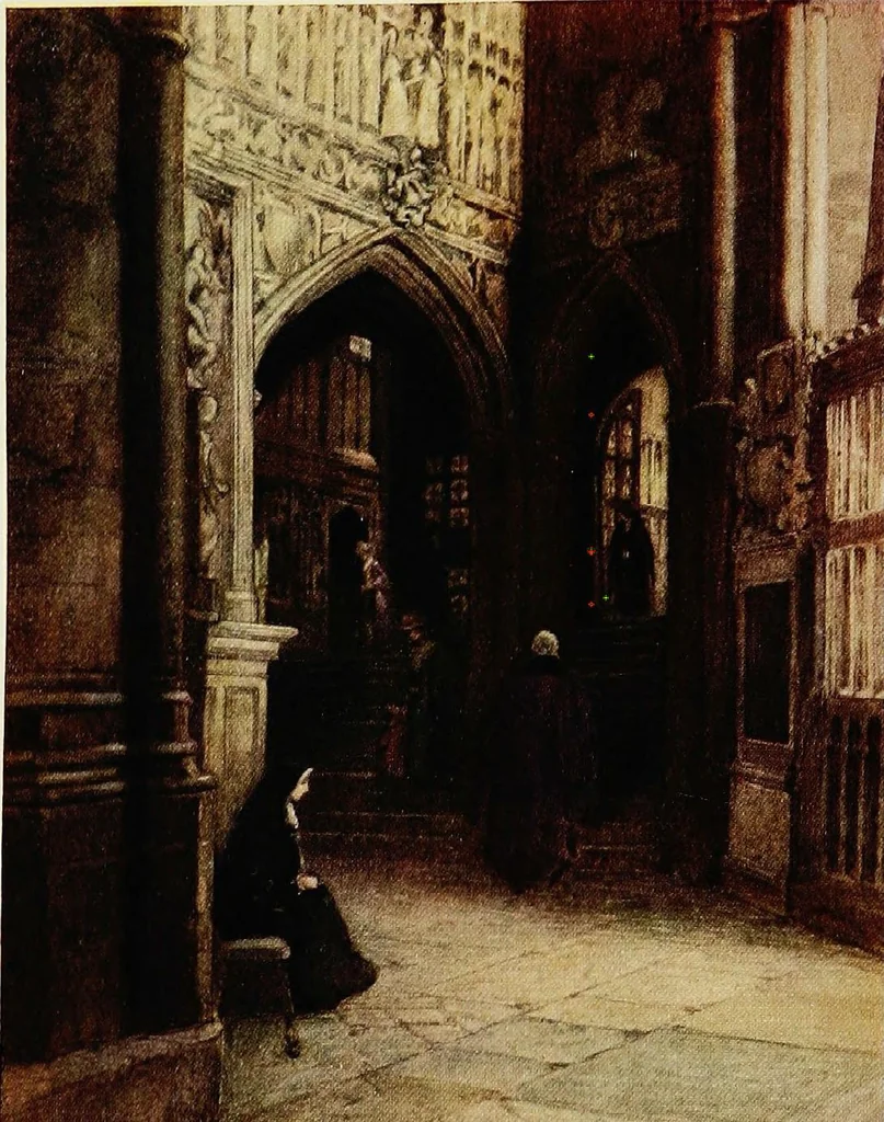 An illustration from The greater abbeys of England, 1908, leaf 384