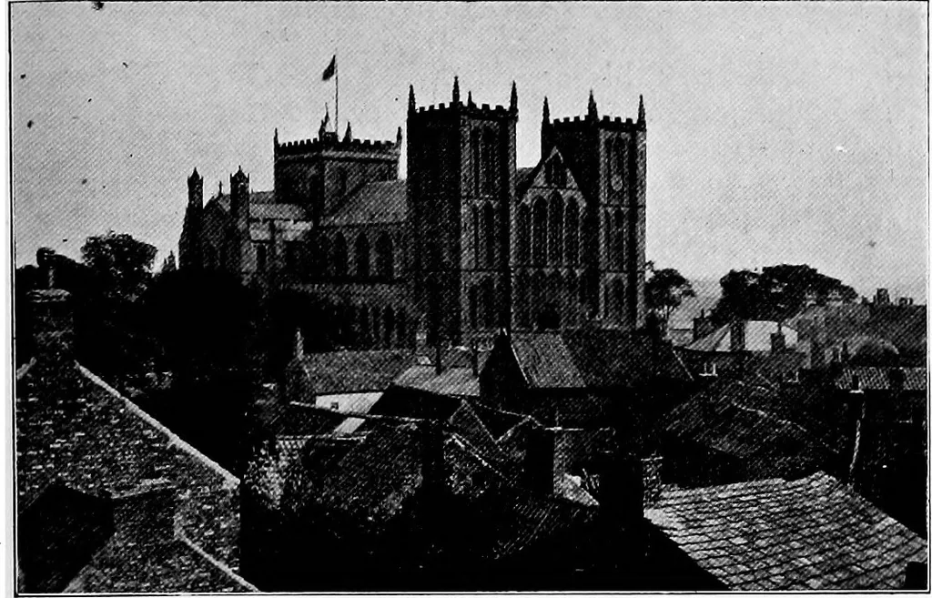 An illustration from An itinerary of the English cathedrals for the use of travellers, 1901, leaf 38