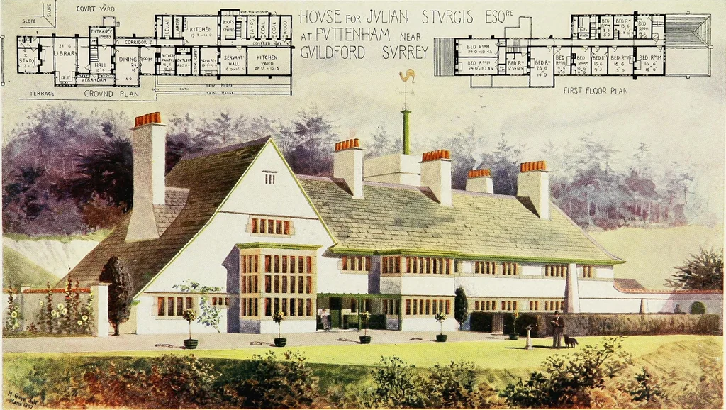 An illustration from The British home of today : a book of modern domestic architecture & the applied arts, 1904, leaf 30