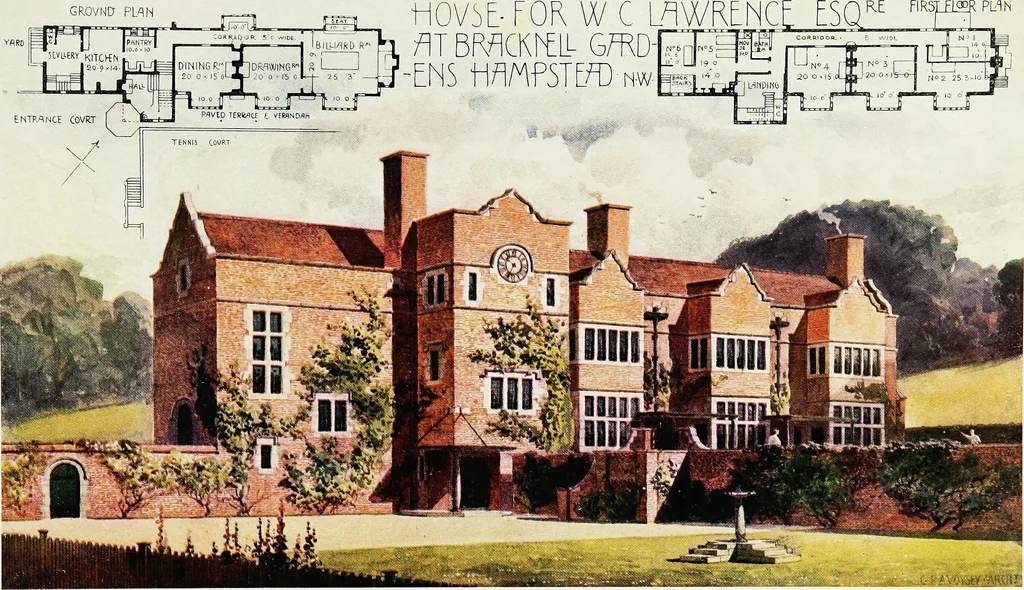 An illustration from The British home of today : a book of modern domestic architecture & the applied arts, 1904, leaf 44