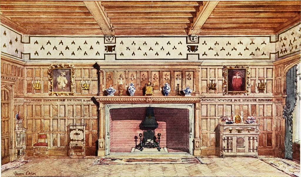 An illustration from The British home of to-day, a book of modern domestic architecture & the applied arts, 1904, leaf 108