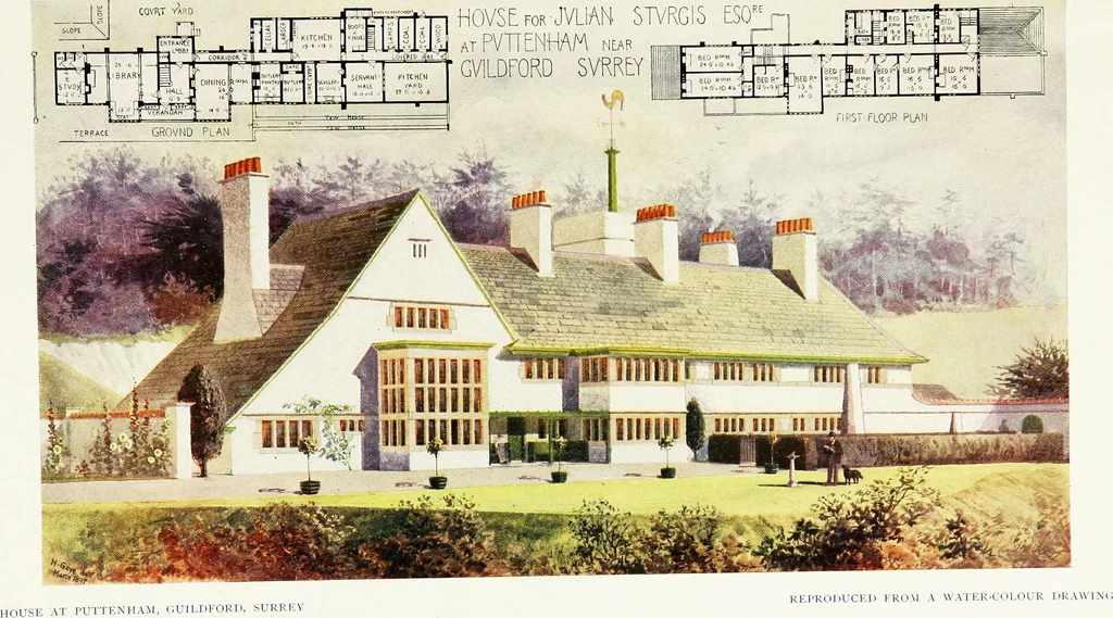 An illustration from The British home of to-day, a book of modern domestic architecture & the applied arts, 1904, leaf 30