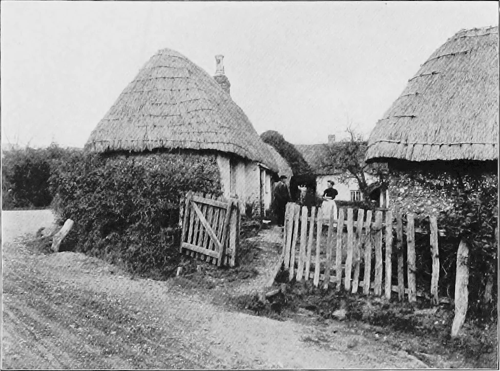 An illustration from Picturesque English cottages and their doorway gardens, 1905, leaf 10