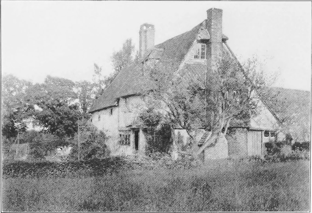 An illustration from Picturesque English cottages and their doorway gardens, 1905, leaf 101