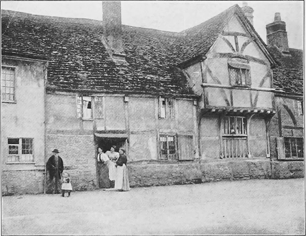 An illustration from Picturesque English cottages and their doorway gardens, 1905, leaf 101
