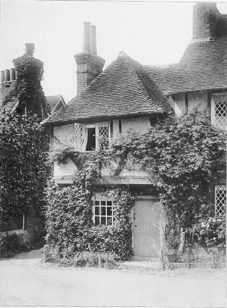 An illustration from Picturesque English cottages and their doorway gardens, 1905, leaf 102