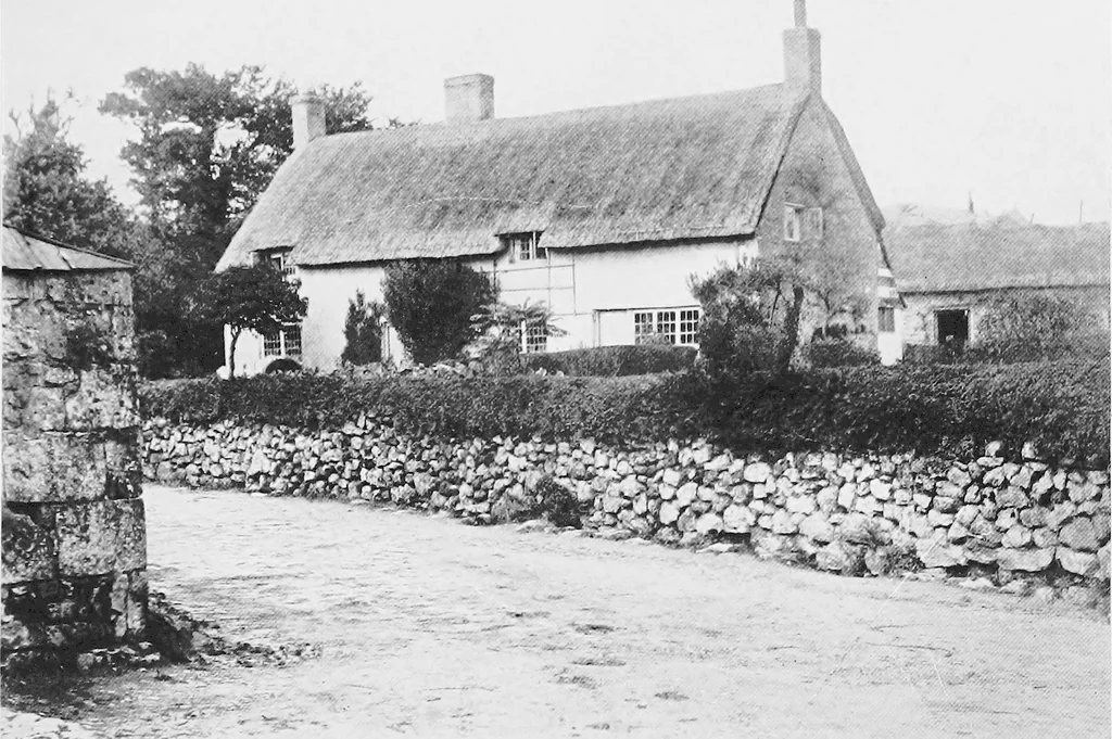 An illustration from Picturesque English cottages and their doorway gardens, 1905, leaf 106
