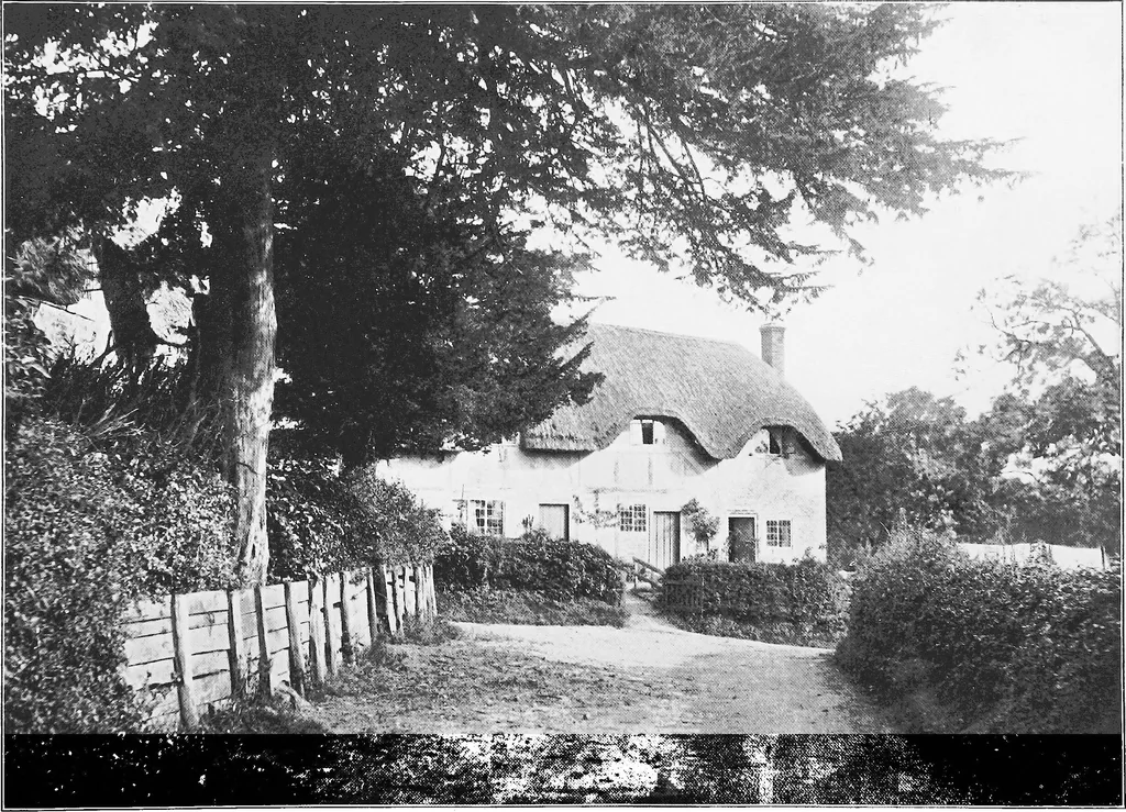 An illustration from Picturesque English cottages and their doorway gardens, 1905, leaf 107