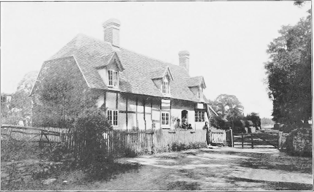 An illustration from Picturesque English cottages and their doorway gardens, 1905, leaf 111