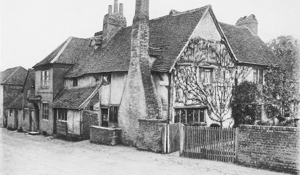 An illustration from Picturesque English cottages and their doorway gardens, 1905, leaf 117