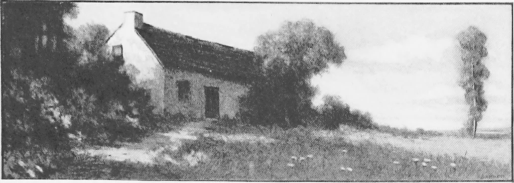 An illustration from Picturesque English cottages and their doorway gardens, 1905, leaf 18