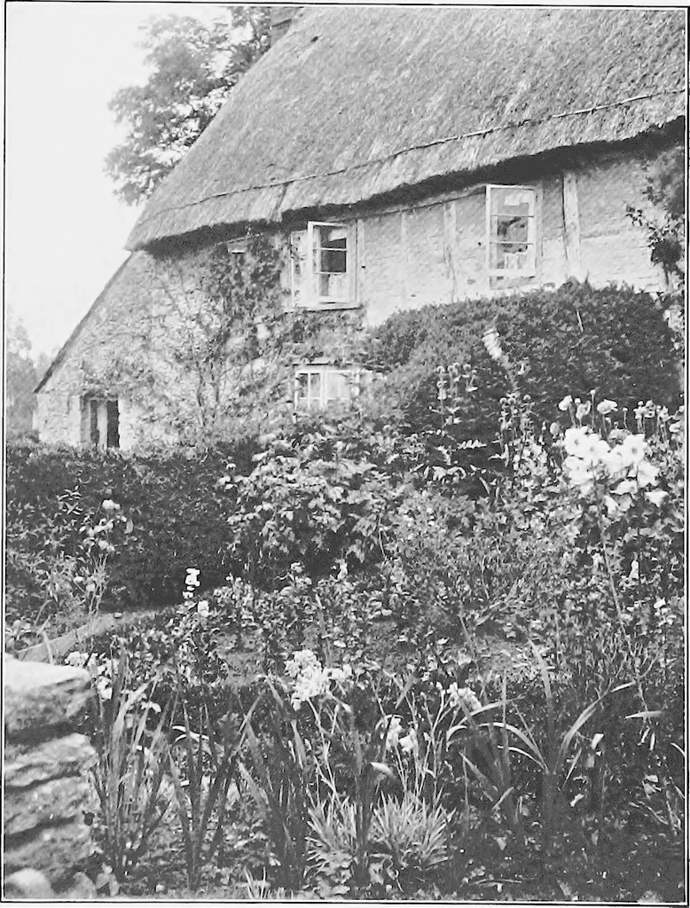 An illustration from Picturesque English cottages and their doorway gardens, 1905, leaf 20