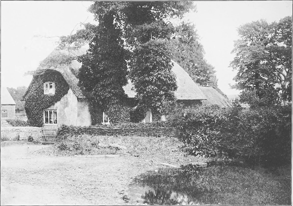 An illustration from Picturesque English cottages and their doorway gardens, 1905, leaf 21