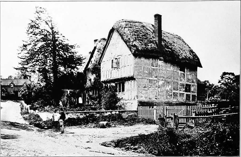 An illustration from Picturesque English cottages and their doorway gardens, 1905, leaf 29