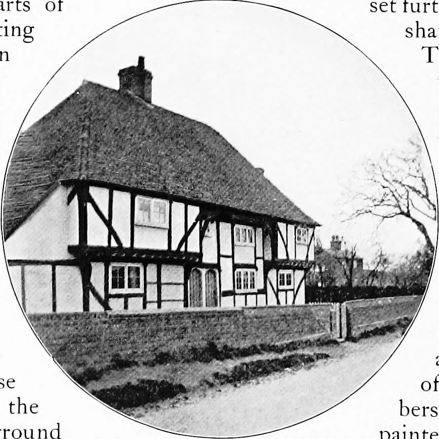 An illustration from Picturesque English cottages and their doorway gardens, 1905, leaf 29